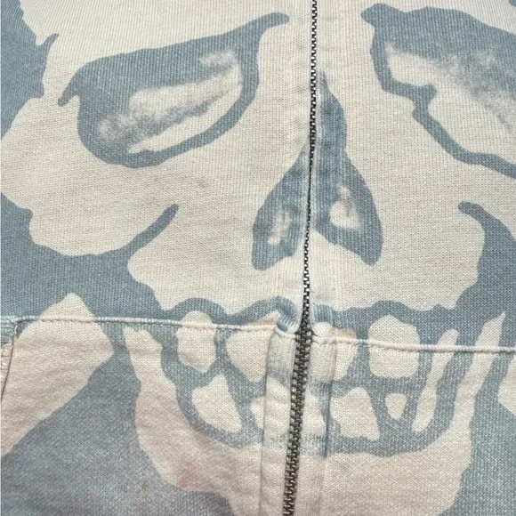 Rare Vintage Ed Hardy Skull Zip Hoodie Y2K Tattoo Streetwear Size L #125-030240 - Picture 10 of 16